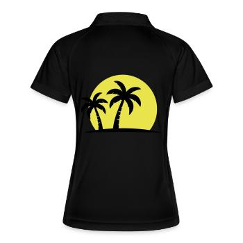 Palm Tree Beach Sunset Holiday - Polo respirant Femme - noir/blanc - Dos