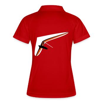 Delta - Polo respirant Femme - rouge/blanc - Dos