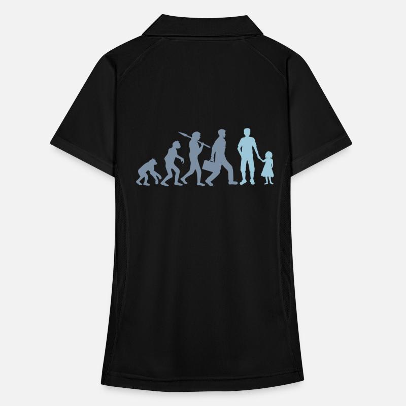Evolution Papa Tochter Kind Frauen Polo atmungsaktiv