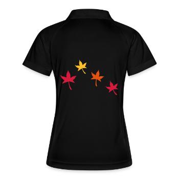 Feuilles d'automne - Polo respirant Femme - noir/blanc - Dos