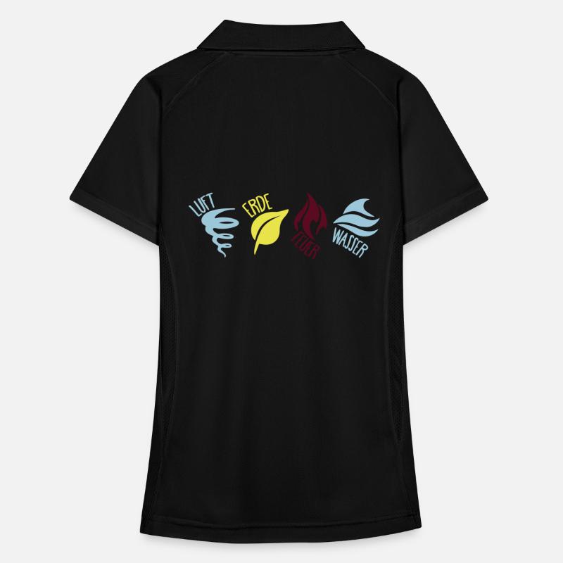 Die 4 Elemente (DEUTSCH) Frauen Polo atmungsaktiv