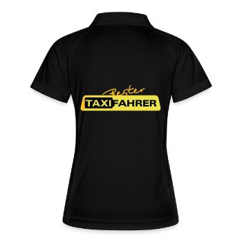 Bester Taxifahrer 1 - Frauen Polo atmungsaktiv - Schwarz/Weiß - Hinten