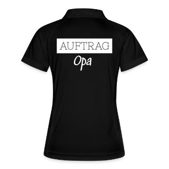 Commander un cadeau drôle de famille de grand-père - Polo respirant Femme - noir/blanc - Dos