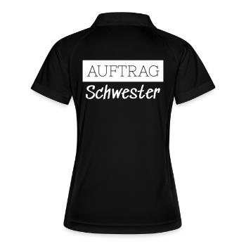 Order Sister Family Funny Gift - Women's Polo breathable - black/white - Back