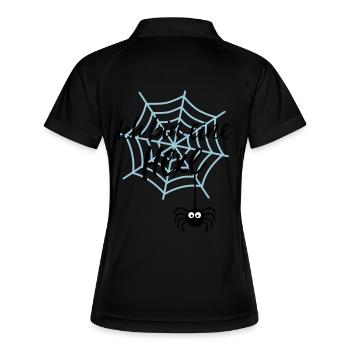 Ich bin eine Hexe - Frauen Polo atmungsaktiv - Schwarz/Weiß - Hinten