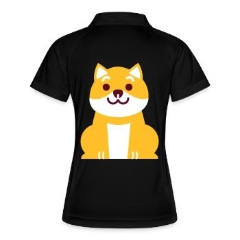 shiba - Polo respirant Femme - noir/blanc - Dos