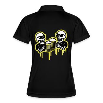 Skeleton Party Beer Team - Women's Polo breathable - black/white - Back