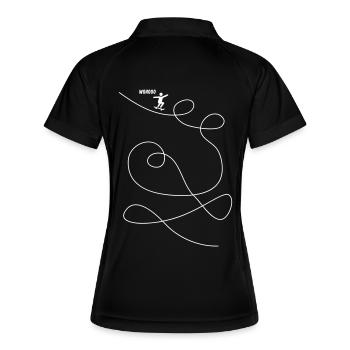 Un skateur fait un cadeau de looping - Polo respirant Femme - noir/blanc - Dos