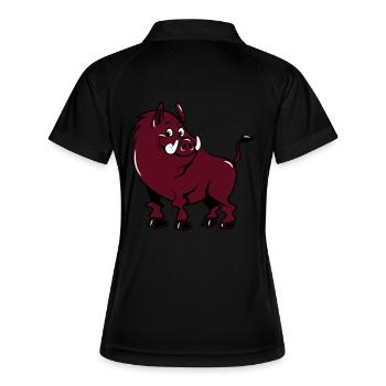 Wild boar cool sweet funny - Women's Polo breathable - black/white - Back