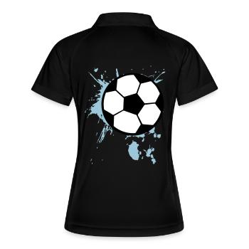 Fußball Soccer 3c - Frauen Polo atmungsaktiv - Schwarz/Weiß - Hinten