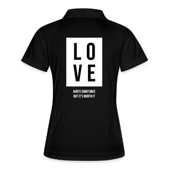 L’amour fait mal - Polo respirant Femme - noir/blanc - Dos