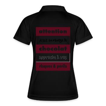 Débardeur bio pour femmes Attention en manque de - Polo respirant Femme - noir/blanc - Dos