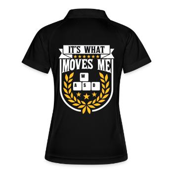 its what moves me - Women's Polo breathable - black/white - Back