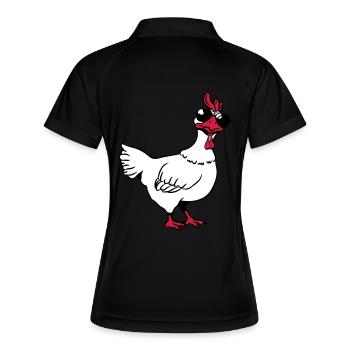Chicken sunglasses cool - Women's Polo breathable - black/white - Back