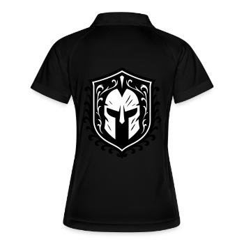 Écusson du casque Spartan - Polo respirant Femme - noir/blanc - Dos