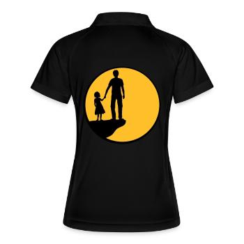 Fille de père de lune - Polo respirant Femme - noir/blanc - Dos