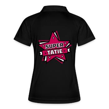 Super tatie - Polo respirant Femme - noir/blanc - Dos
