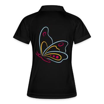butterfly - Women's Polo breathable - black/white - Back