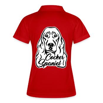 Cocker Spaniel - Women's Polo breathable - red/white - Back