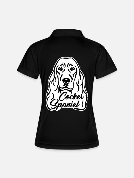 Cocker Spaniel - Women's Polo breathable - black/white