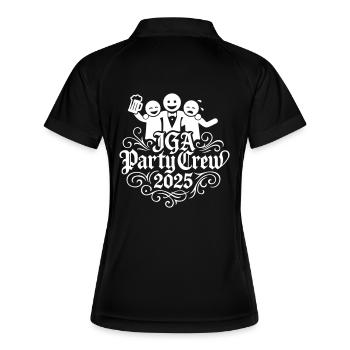 Jga Junggesellen Party Crew 2025 - Frauen Polo atmungsaktiv - Schwarz/Weiß - Hinten