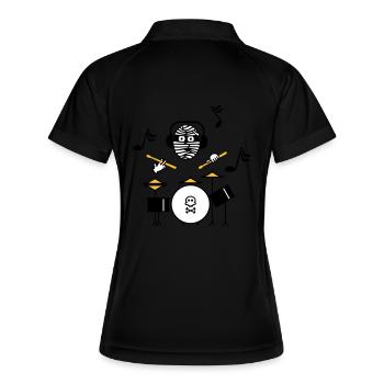 Momies Drummer / Mummy drummer (3c) - Polo respirant Femme - noir/blanc - Dos