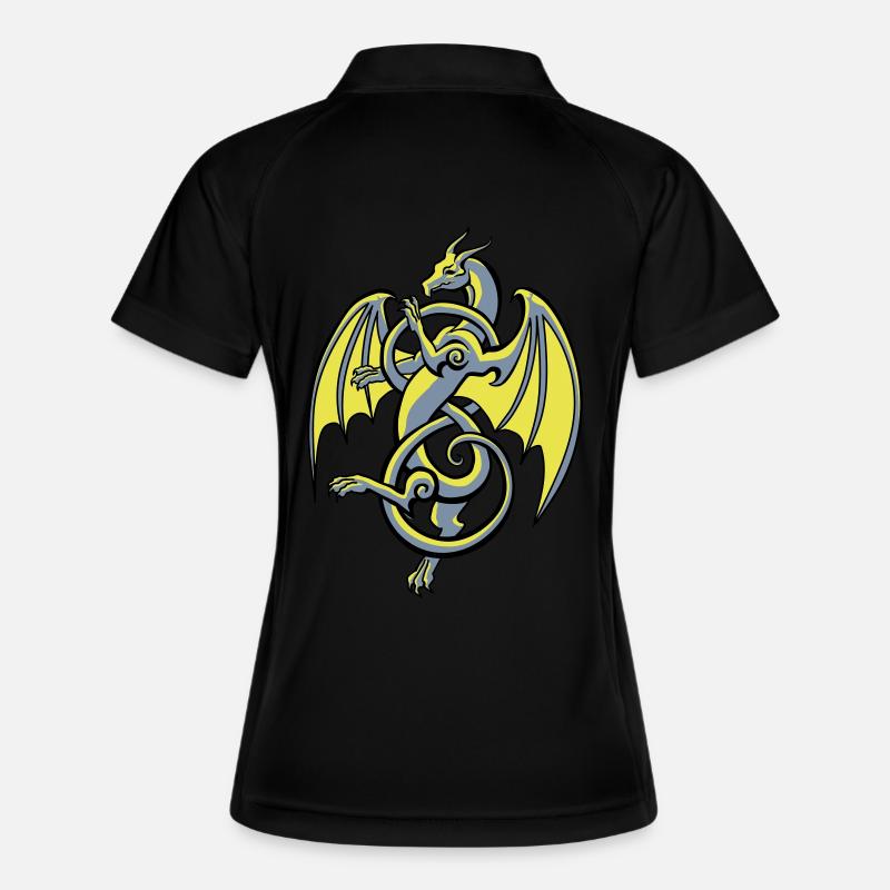 Celtic Dragon - Women's Polo breathable - black/white