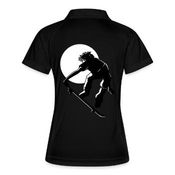 skater - Polo respirant Femme - noir/blanc - Dos