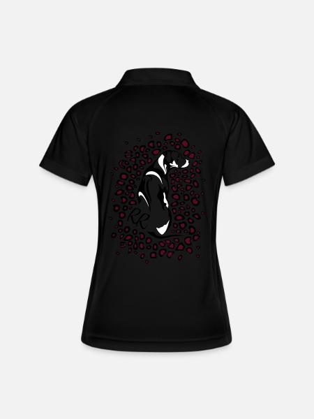 Rhodesian Ridgeback Leo - Frauen Polo atmungsaktiv - Schwarz/Weiß