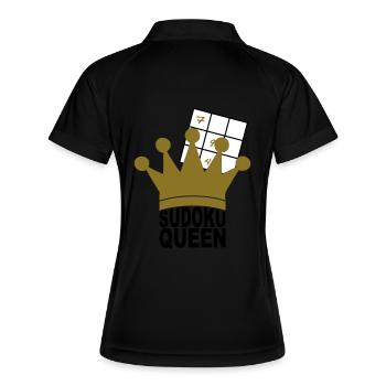 Sudoku Reine - Polo respirant Femme - noir/blanc - Dos