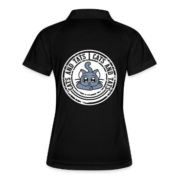 Citation de chats et de tats - Polo respirant Femme - noir/blanc - Dos