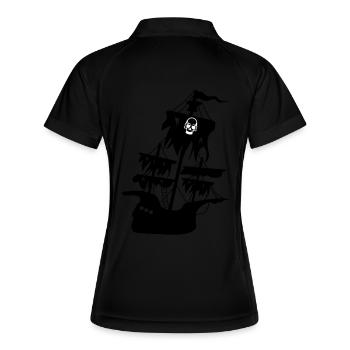 geisterschiff - Polo respirant Femme - noir/blanc - Dos