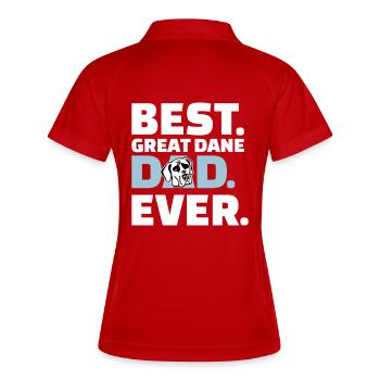 Great Dane - Women's Polo breathable - red/white - Back