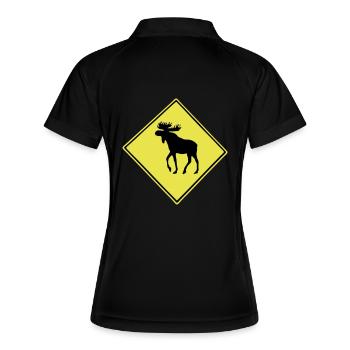 caribou - Polo respirant Femme - noir/blanc - Dos