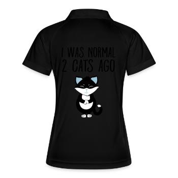 I Was Normal 2 Cats Ago - Polo respirant Femme - noir/blanc - Dos