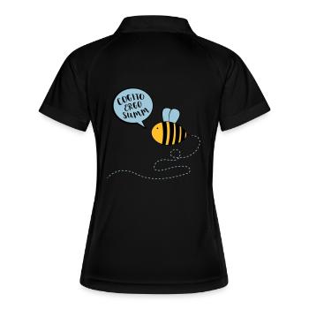 Philosophie Sokrates Biene Lustiger Spruch Tier - Frauen Polo atmungsaktiv - Schwarz/Weiß - Hinten