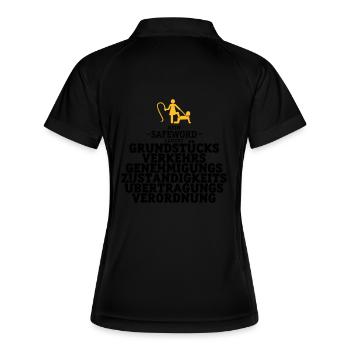 Mein Safeword lautet - Frauen Polo atmungsaktiv - Schwarz/Weiß - Hinten