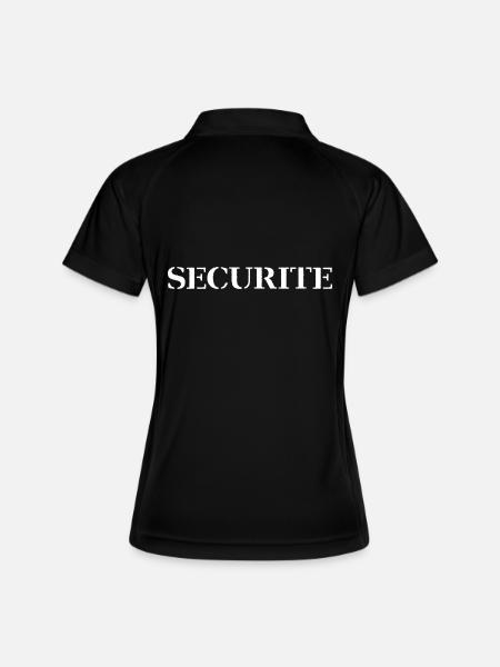 security - Women's Polo breathable - black/white