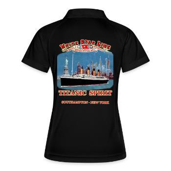 TITANIC SPIRIT Kreation Louis RUNEMBERG © Adagp - Frauen Polo atmungsaktiv - Schwarz/Weiß - Hinten