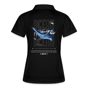 Ocean Manta Precious Treasure - Women's Polo breathable - black/white - Back