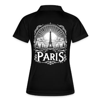Création de chemises Paris avec la Tour Eiffel - la tour Eiffel - Polo respirant Femme - noir/blanc - Dos