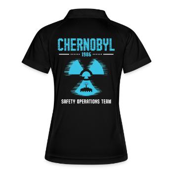 Équipe d’opérations de sécurité de Tchernobyl - Tchernobyl drôle - Polo respirant Femme - noir/blanc - Dos