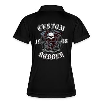 Conception de motos Bobber Chopper - Polo respirant Femme - noir/blanc - Dos