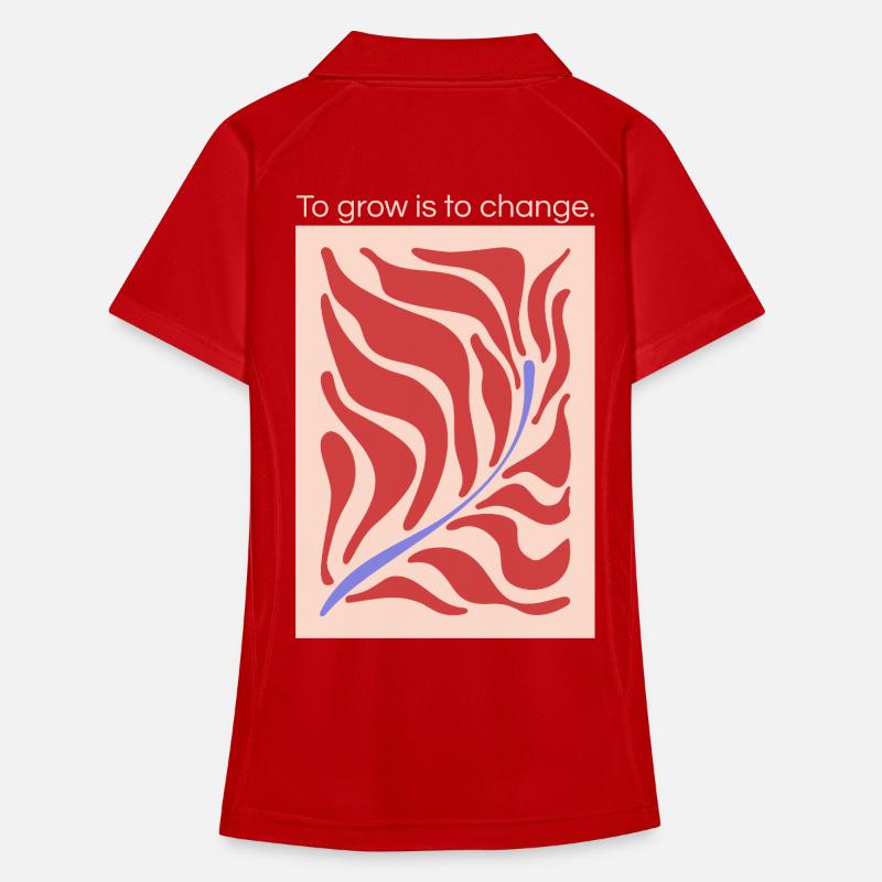 Growth through change – leaf shape pattern Women's Polo breathable