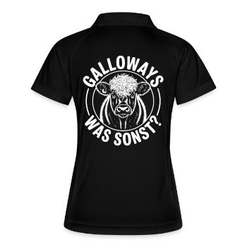 Emblème de la vache de Galloway - Polo respirant Femme - noir/blanc - Dos