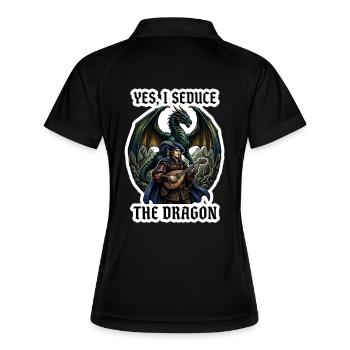 Yes I Seduce The Dragon Bard RPG Art - Polo respirant Femme - noir/blanc - Dos