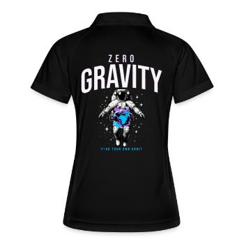 Zero Gravity Astronaut Earth Space - Women's Polo breathable - black/white - Back