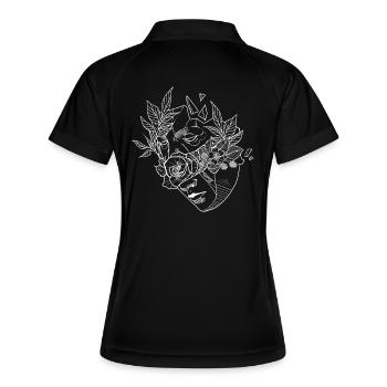 Flower Mask 2 - Women's Polo breathable - black/white - Back