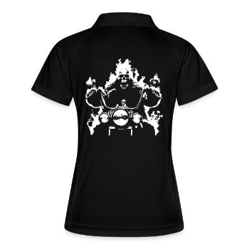 Skull Biker Flame Moto - Polo respirant Femme - noir/blanc - Dos