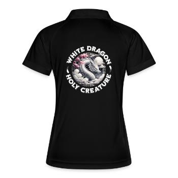 Dragon Blanc : Créature Sacrée - Polo respirant Femme - noir/blanc - Dos